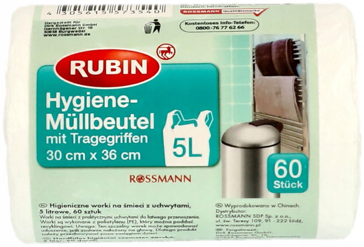 Rubínové Vrecia Na Odpadky S Držiakom 5 L 60 Ks