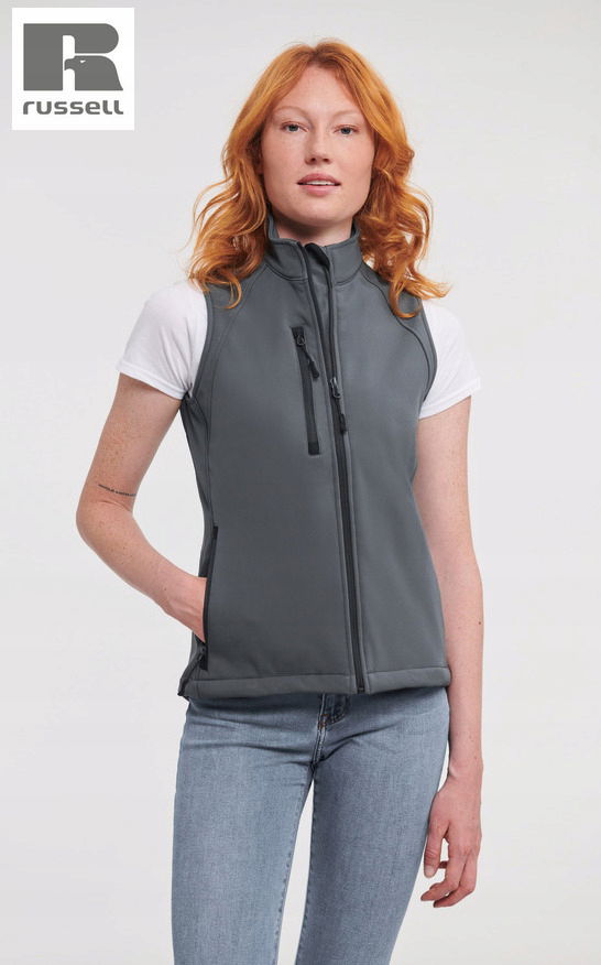 Russell 141F Vesta Dámska vesta 3 vrstvy Softshell Šedá Veľ: L