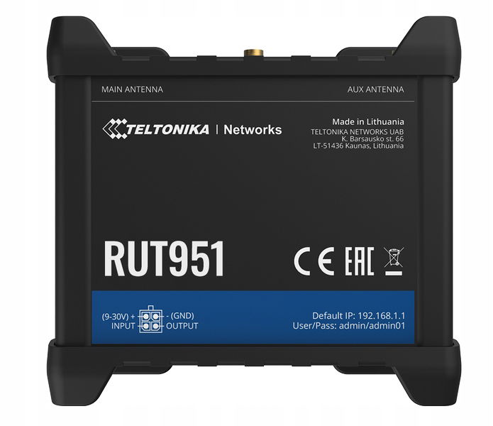 RUT951000000 Priemyselný Bunkový Router Teltonika