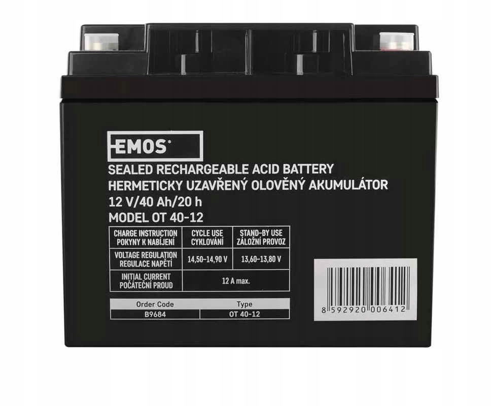 Rybársky akumulátor Agm 12V 40Ah M6 B9684 Emos