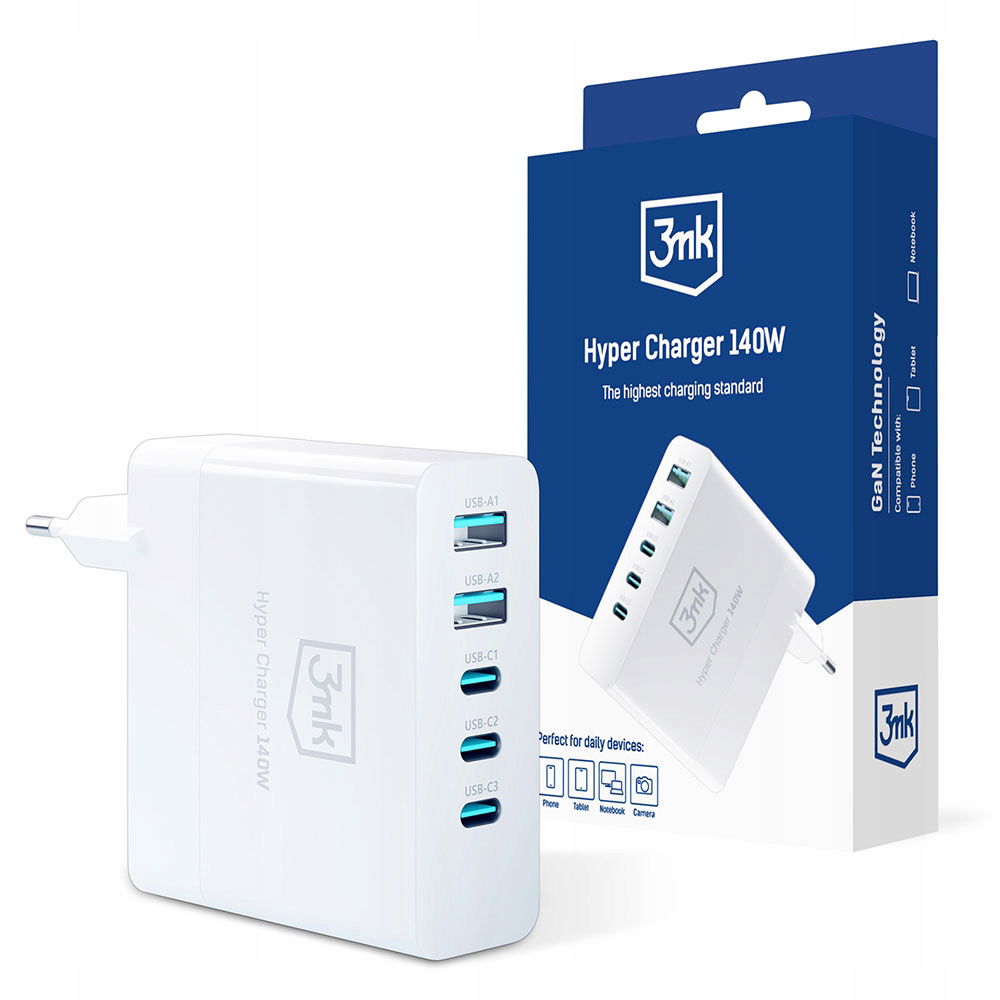 Rýchla nabíjačka 3mk Hyper Charger 140W
