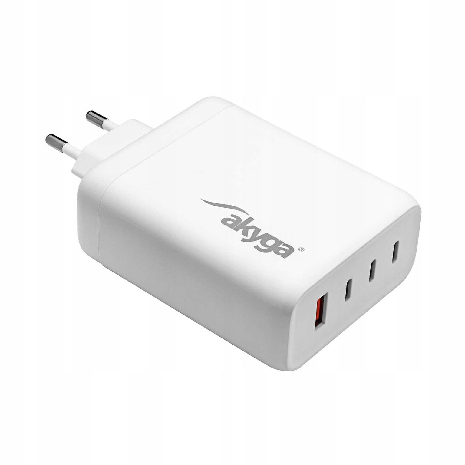 Rýchla nabíjačka 3x Usb-c Usb-a GaN Akyga Power Delivery 140W Pd