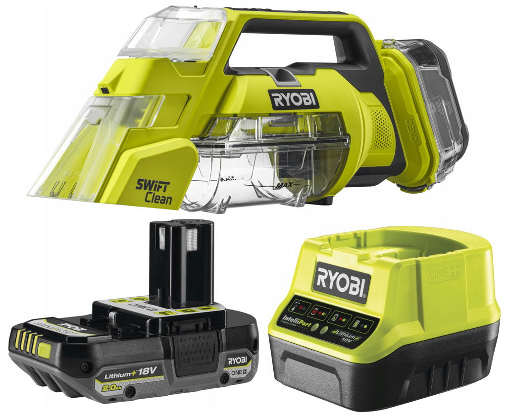 Ryobi RDC18-0 Prací Vysávač Akumulátorový +2Ah 18V 480 l/min