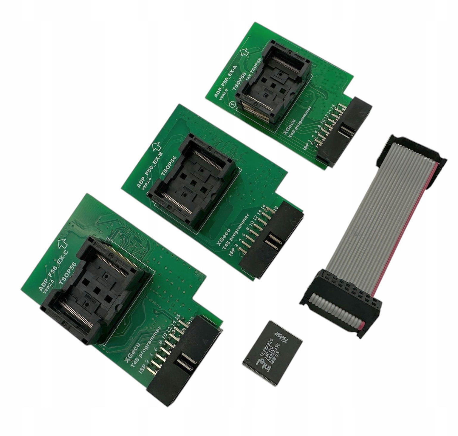 Sada 3 adaptérov Nor Flash TSOP56 Zif v.2 pre XGecu T48
