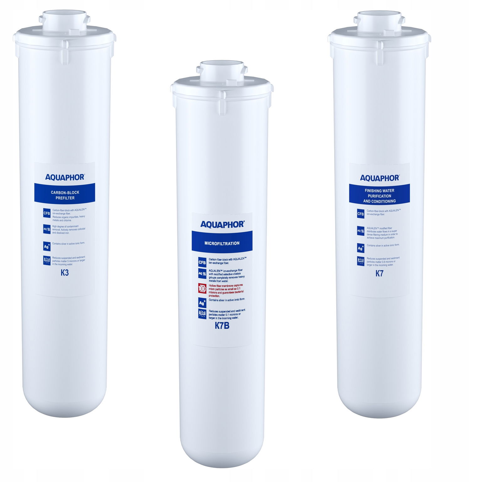 Sada 3 náplní Aquaphor Kryštál B Eco K3. K7B a K7