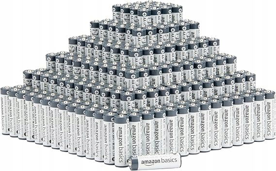 Sada 300 alkalických batérií Aa od spoločnosti Amazon Basics, 1,5 V