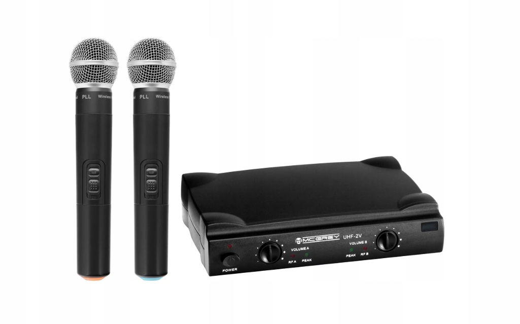 Sada bezdrôtových mikrofónov McGrey UHF-2V2I