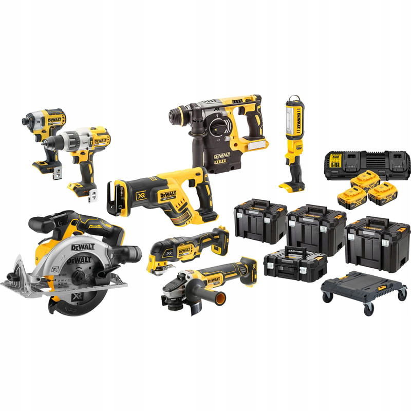 Sada Combo 8 akumulátorových nástrojov 18V DeWalt [DCK853P4T-QW]