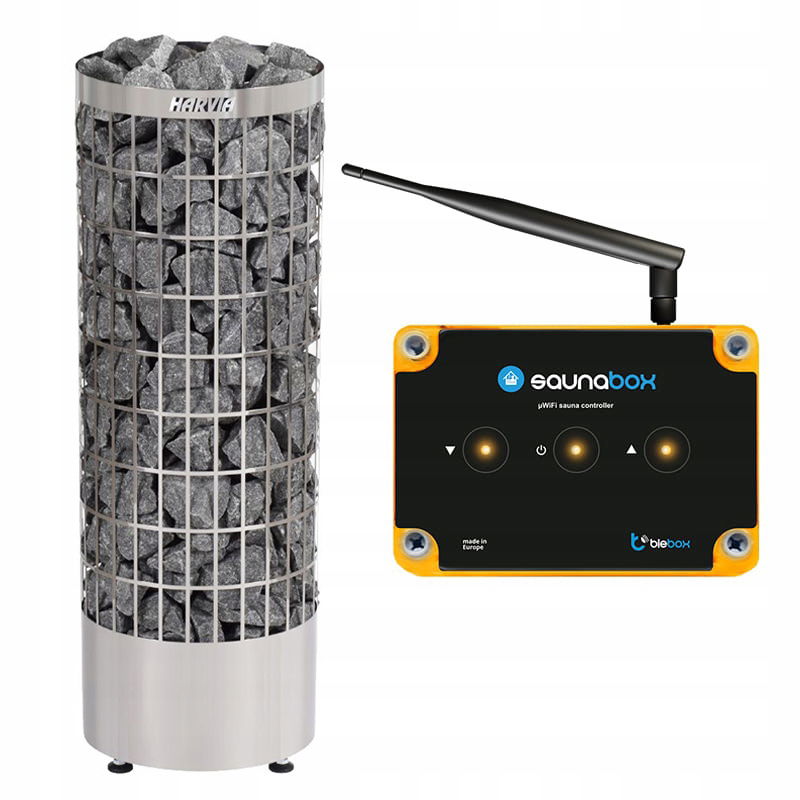 Sada do sauny pec Harvia PC110E 10,8 kW WiFi ovládač SaunaBox Pro