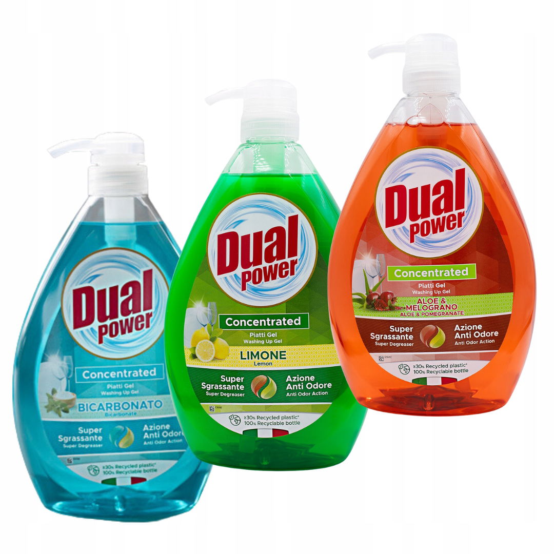 Sada Dual Power tekutý prostriedok na riad Bicarbonato Citrón Aloe&Melograno 1L