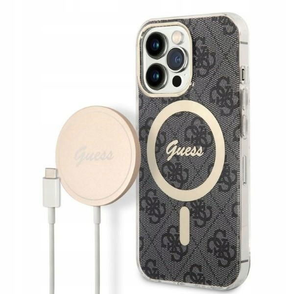 Sada Guess GUBPP13XH4EACSK Case+ Charger iPhone 13 Pro Max čierna/čierna h