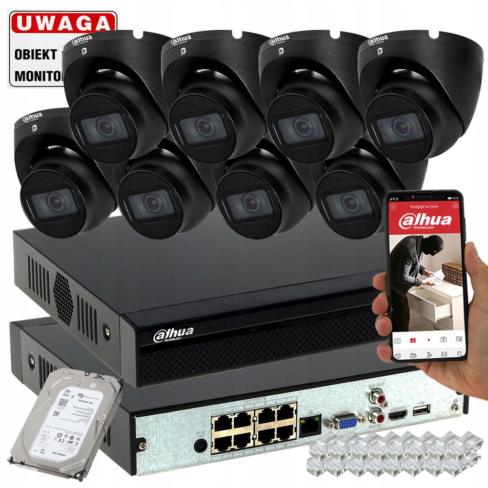 Sada Ip kamier Dahua IPC-HDW1530T-0280B-S6-BLACK