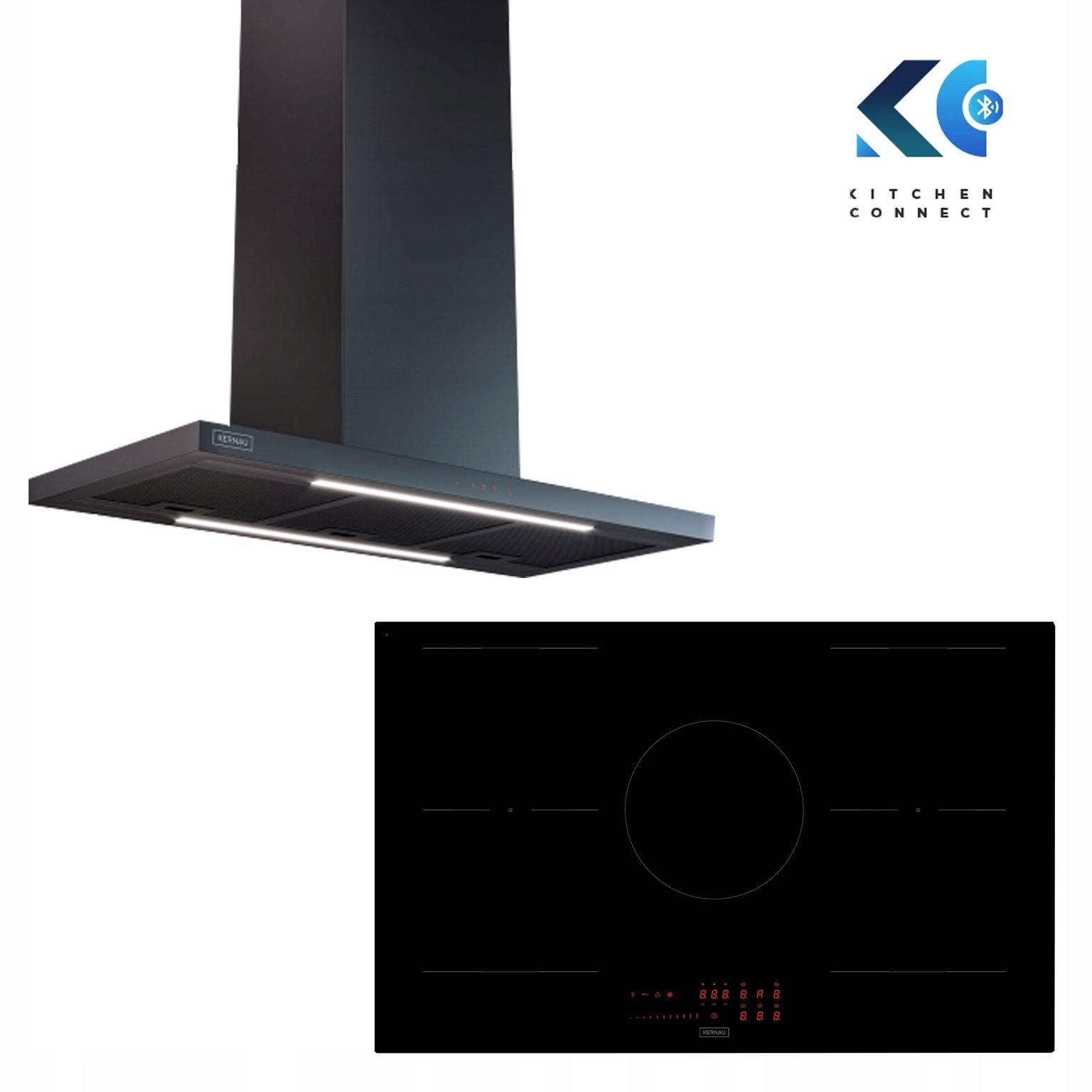 Sada Kernau Kitchen Connect Okap Čierna doska