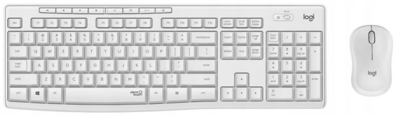 Sada klávesnice a myši Logitech MK295 Us Biela