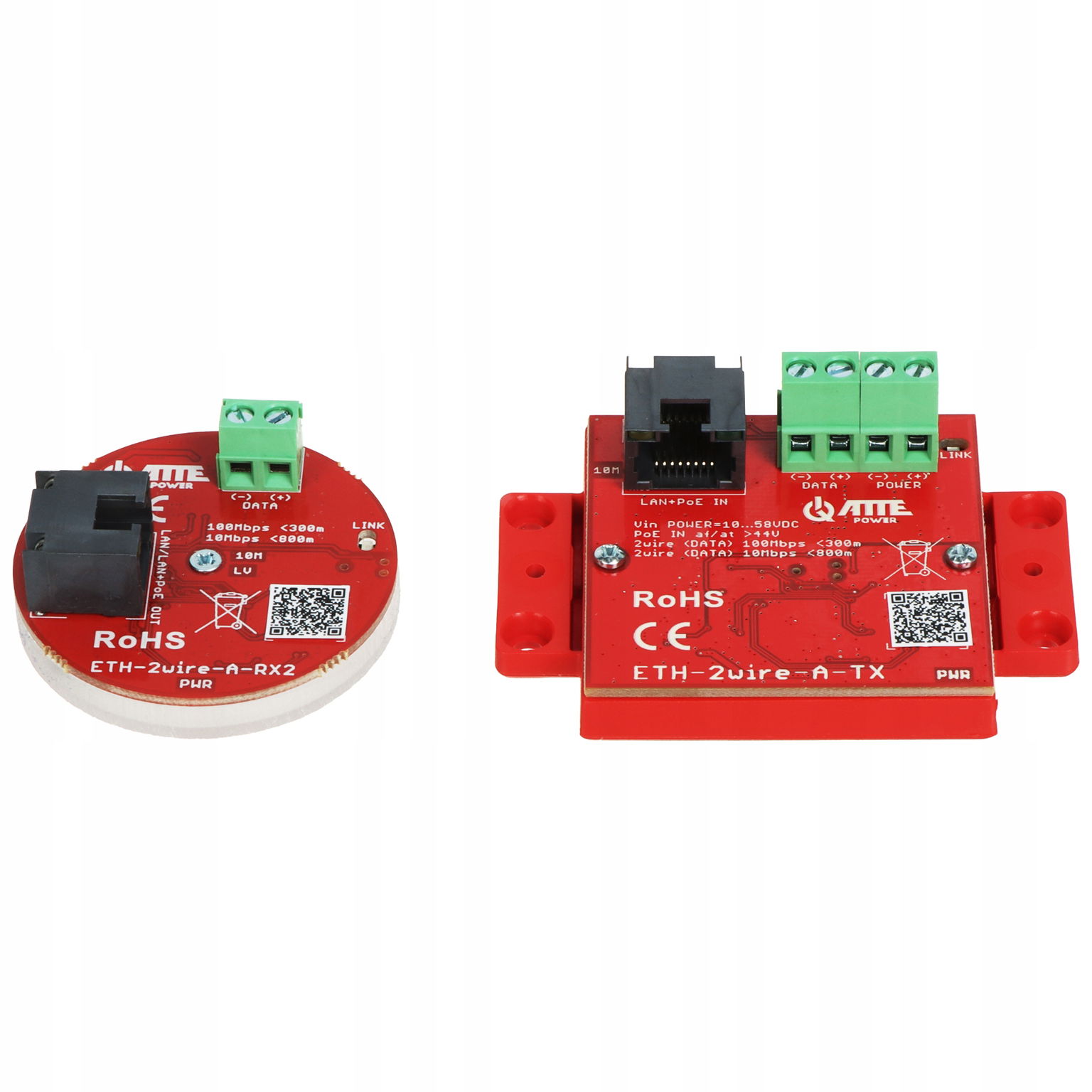 Sada Konvertorov Utp 2-WIRE Pre Prenos Lan+poe ETH-2WIRE-A-SET2 Komp
