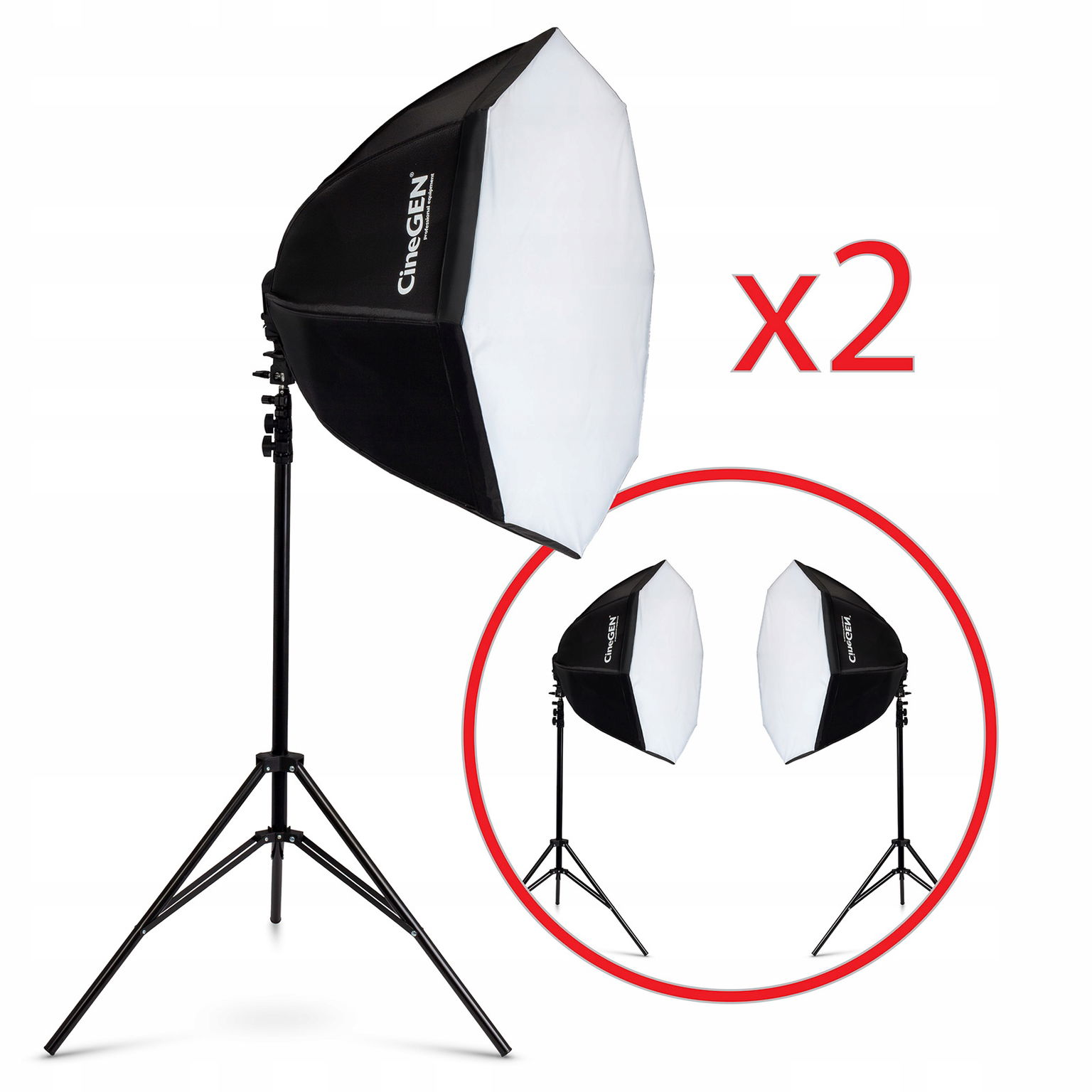 Sada lámp na fotografie Octa 60 cm 85 W Led