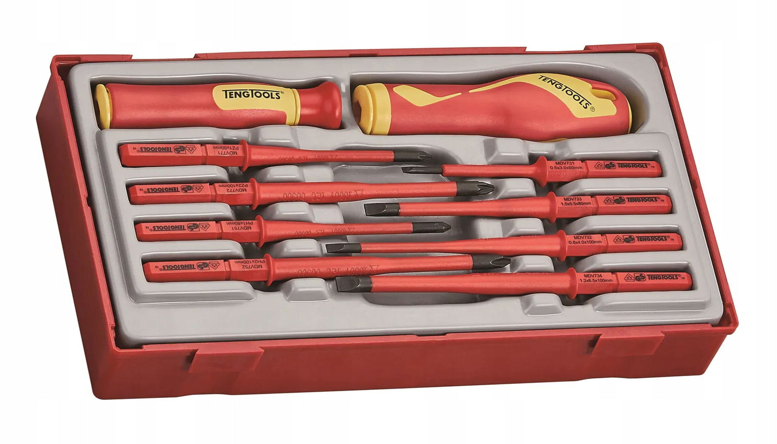 Sada skrutkovačov na 1000V Teng Tools TTV710N