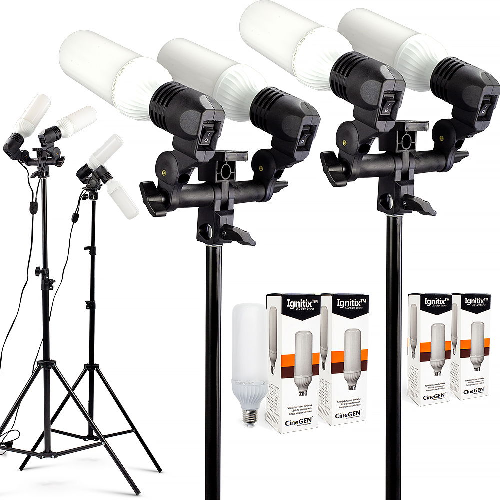 Sada štúdiových lámp 4x 125W Led CU02