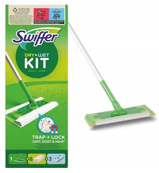 Sada Swiffer Mop S 8 Utierkami 3 Čistiace Obrúsky