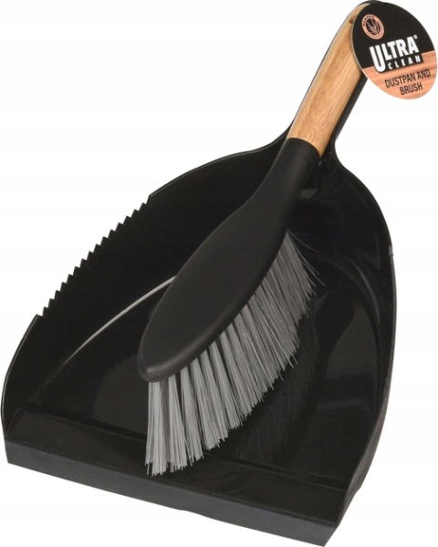 Sada Zmiotka a lopatka čierna rukoväť Bambus Ultra Clean 29,5 x 6,7 cm