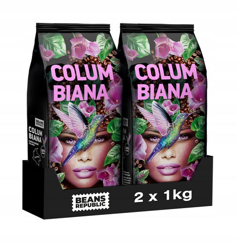 Sada zrnková káva Beans Republic Columbiana 100 % Arabica 2x1 kg