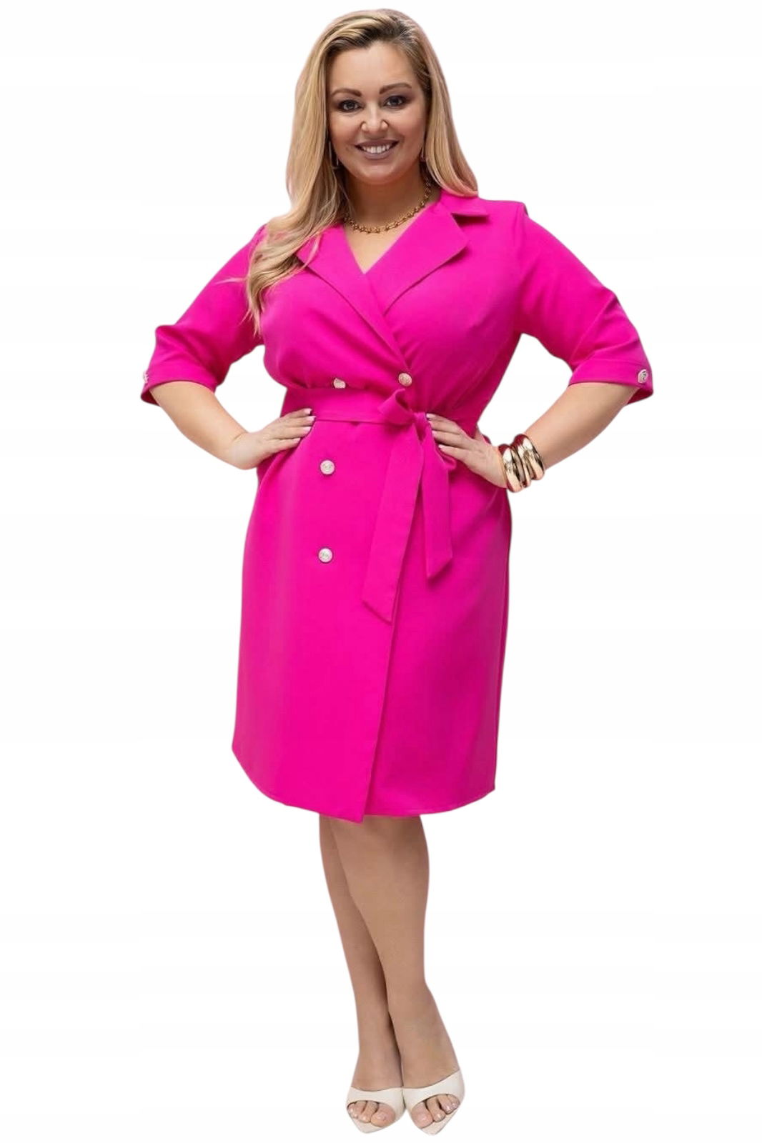 Saková sukňa plus size veľkosť 44 fuchsia
