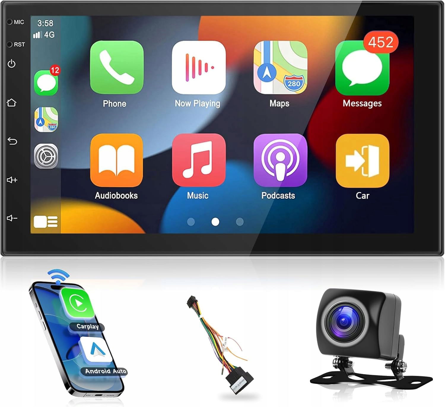 Samochodové Rádio Apple Android Carplay 8 64 Gb Bluetooth Wifi