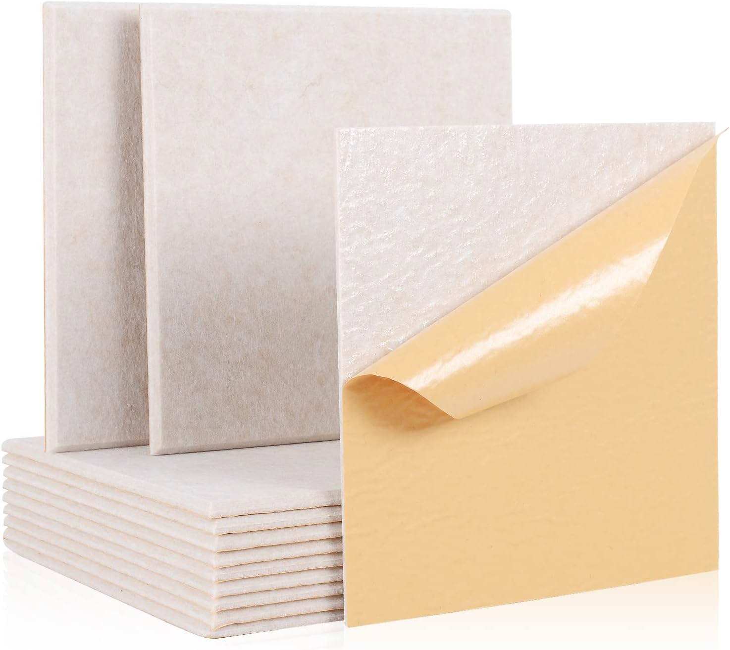 Samolepiace Akustické Panely 12 Ks 30X30X1 Svetlý Izolačný Camel