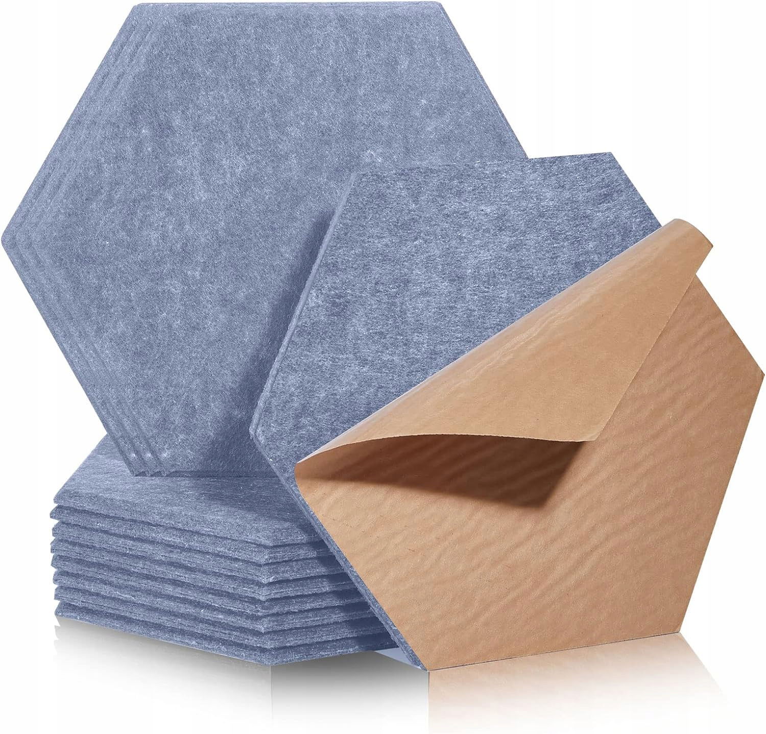 Samolepiace Akustické Panely Sivé 30X26X0,9 Zhlušujúce 12 Kusov