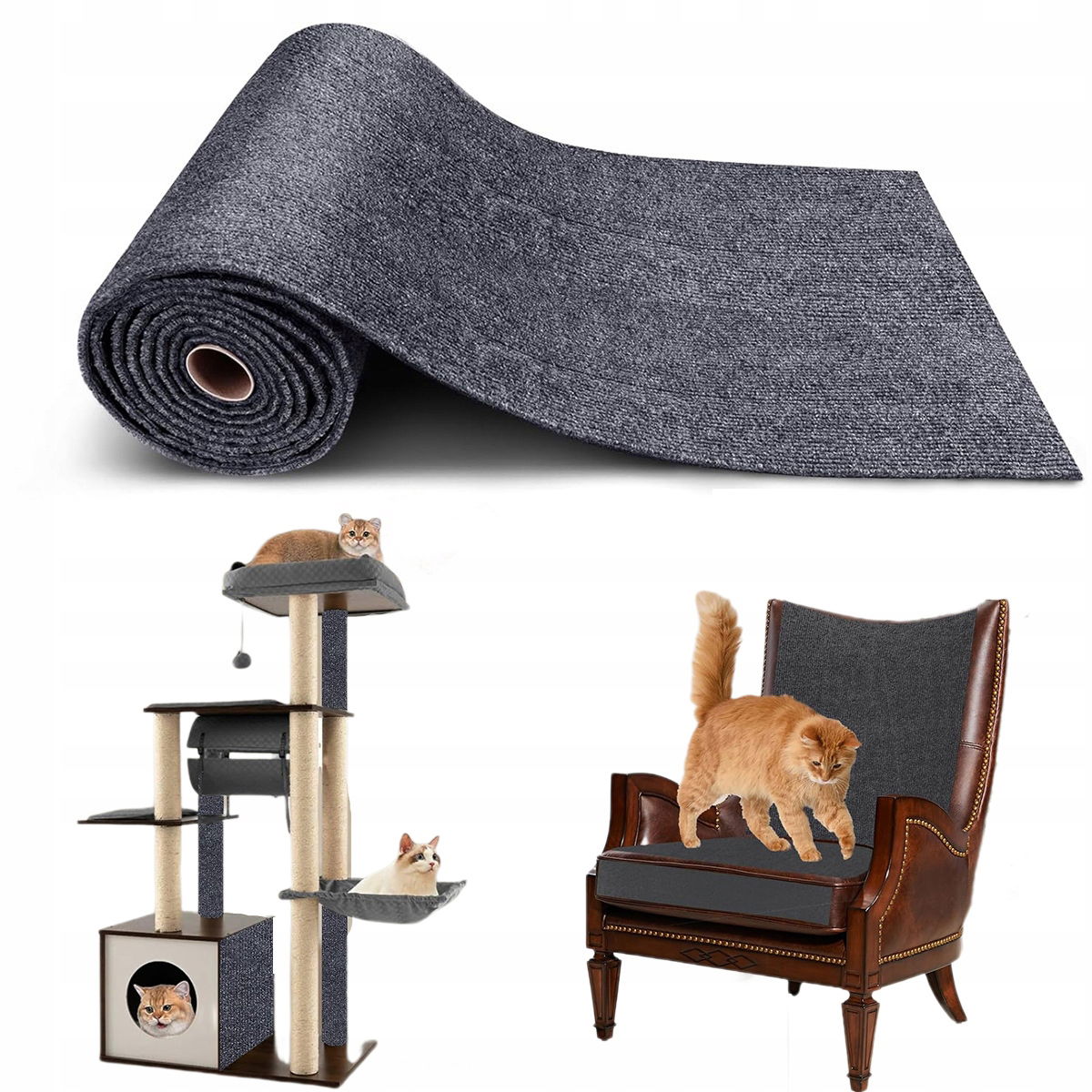 Samolepiace náhradné diely na škrabacie rohože pre mačky Cat L 40 cm*200 cm