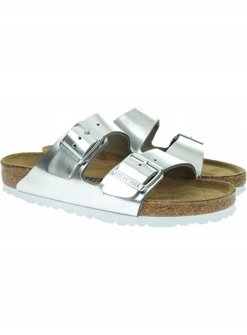 Sandále Birkenstock Arizona Nl Sfb Metallic Silver 1005960 41