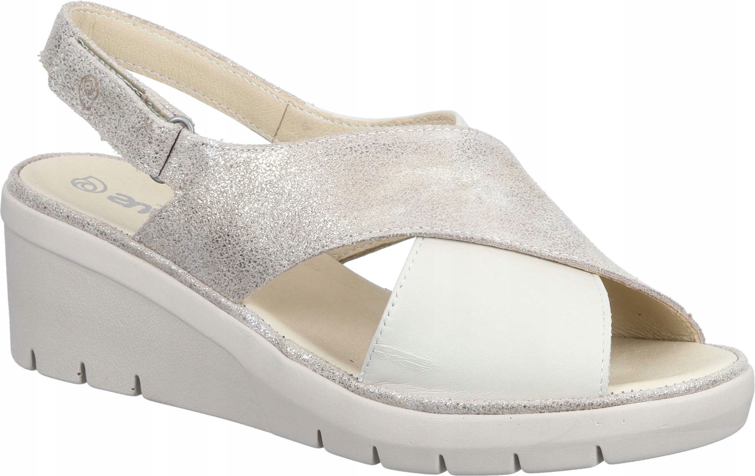 Sandále Suave 710229-08 Beige Na Podpätku