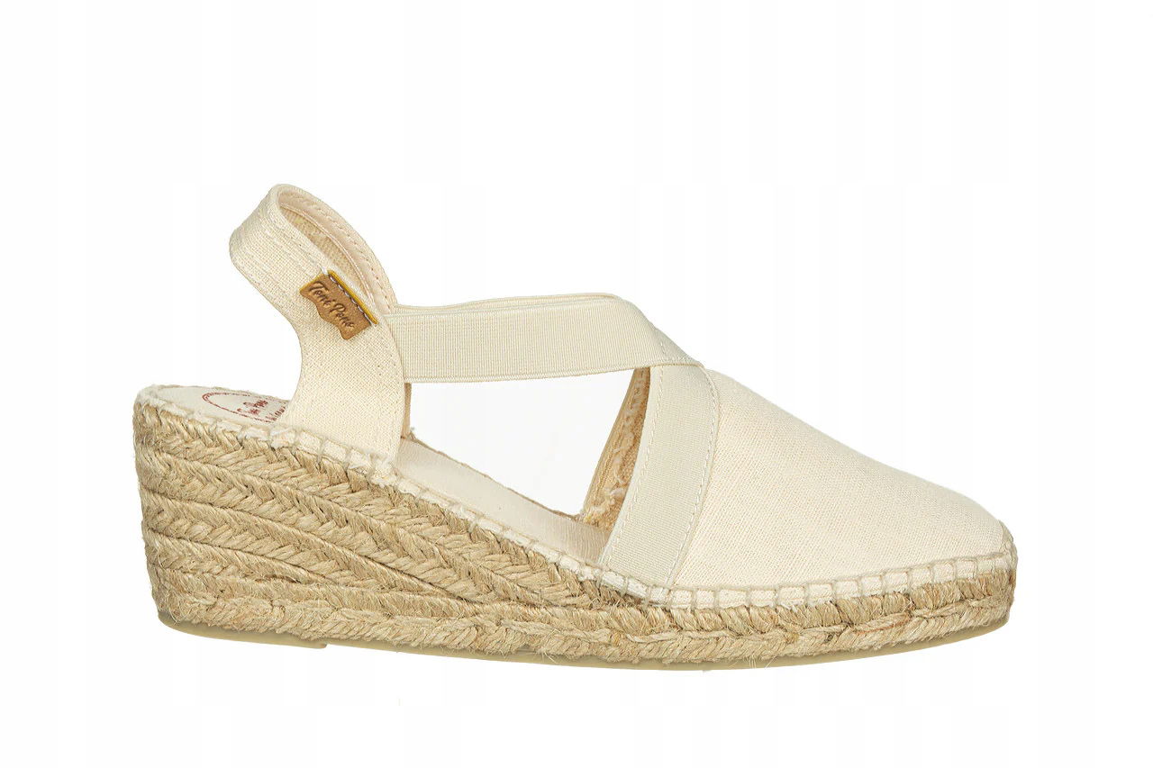 Sandále Toni Pons Ter Cru Ecru Krémové kožené Espadryle veľ.38