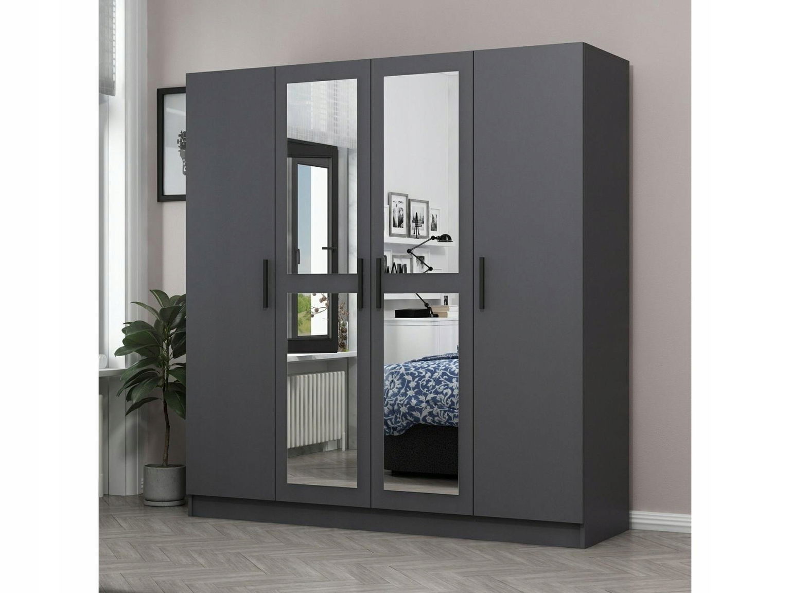 Šatníková skriňa Kalia 5088 (antracit)