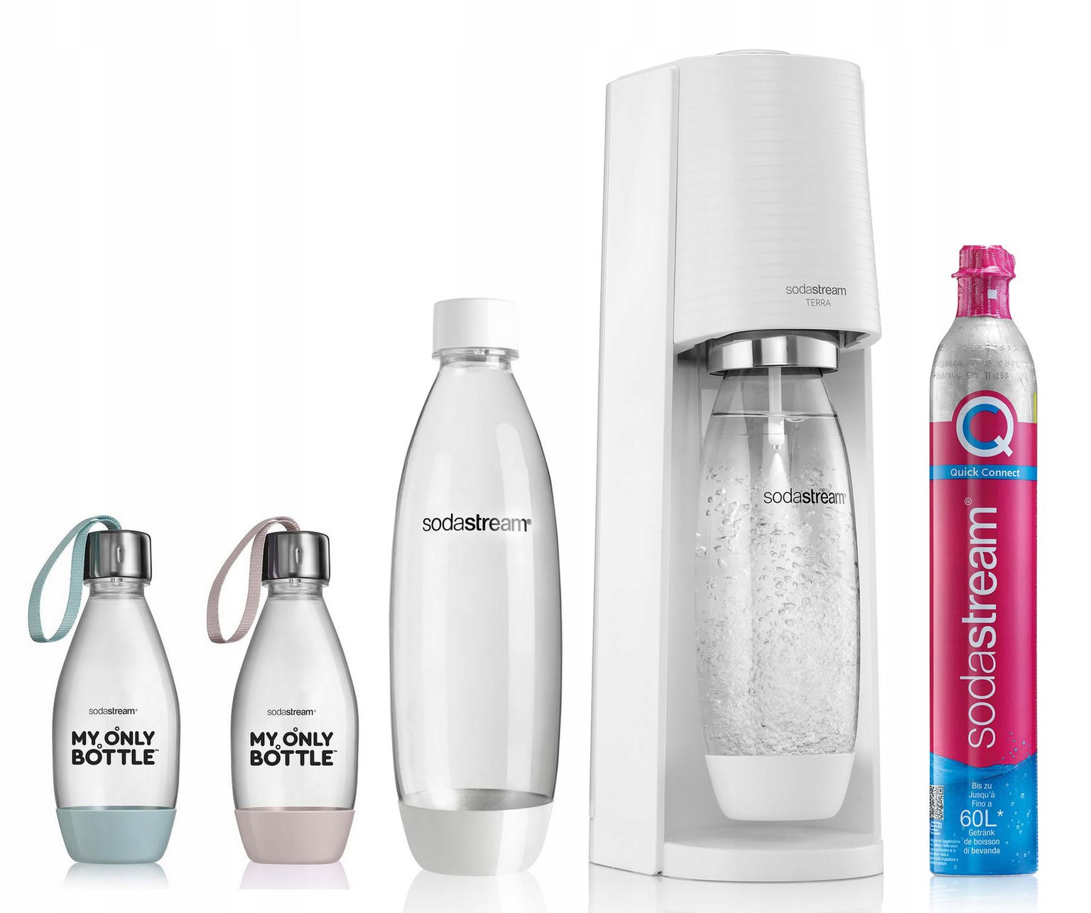 Saturátor SodaStream Terra biely 2x fľaša 0,5L