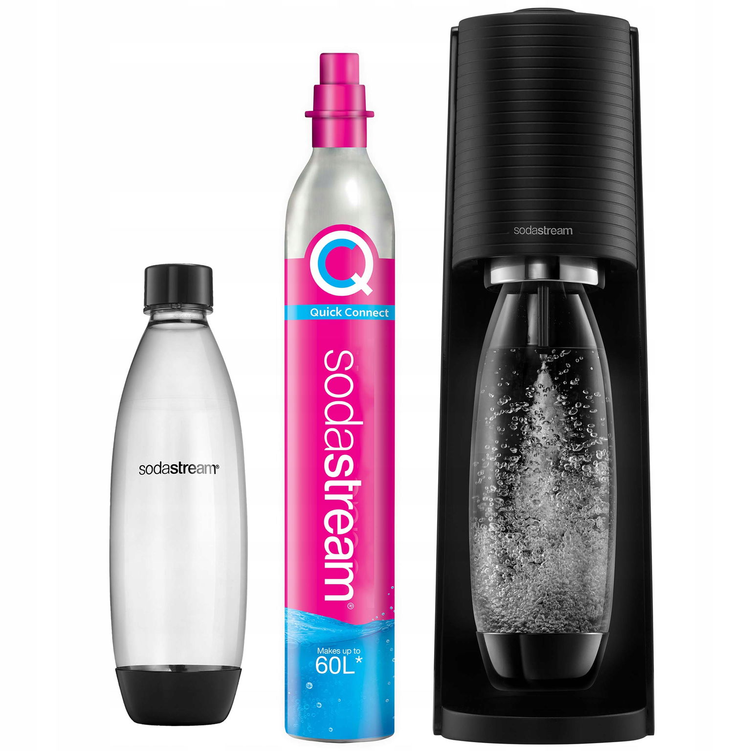 Saturátor SodaStream Terra čierny 1 fľaša