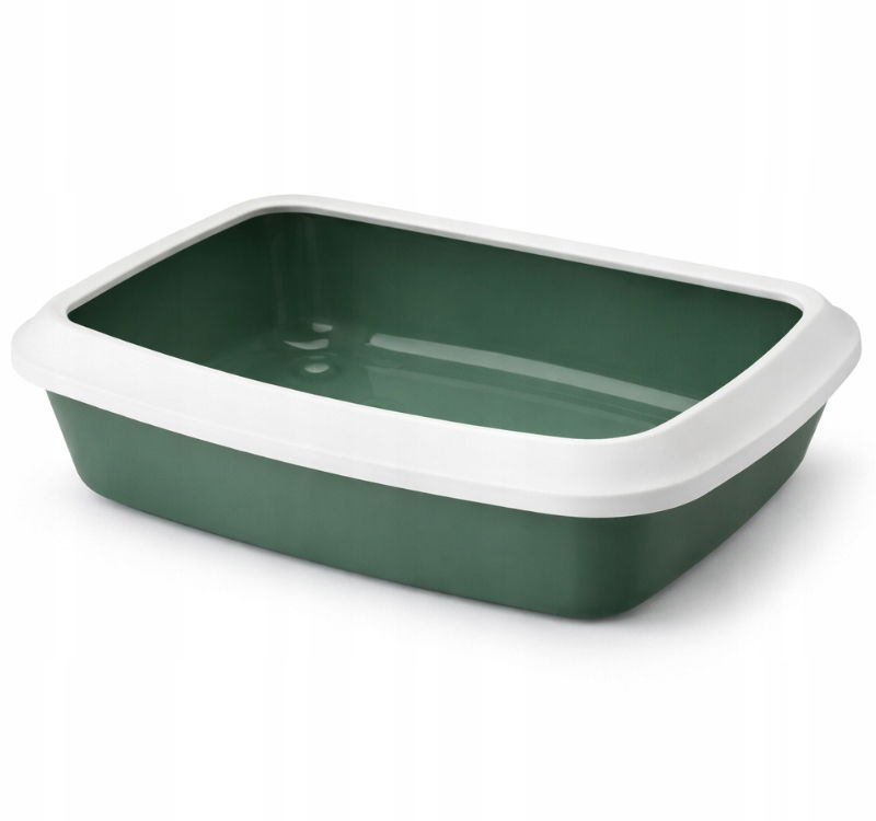 Savic Iriz Záchod s rámom, vysoká toaleta pre mačku, králika, otvorená, zelená 42 cm