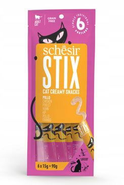 Schesir Cat pochúťka Stix Liquid Snack kurča 6x15g