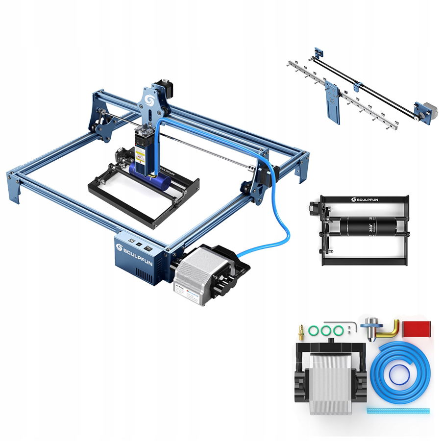 Sculpfun S9 laserová gravírovačka 4 v 1