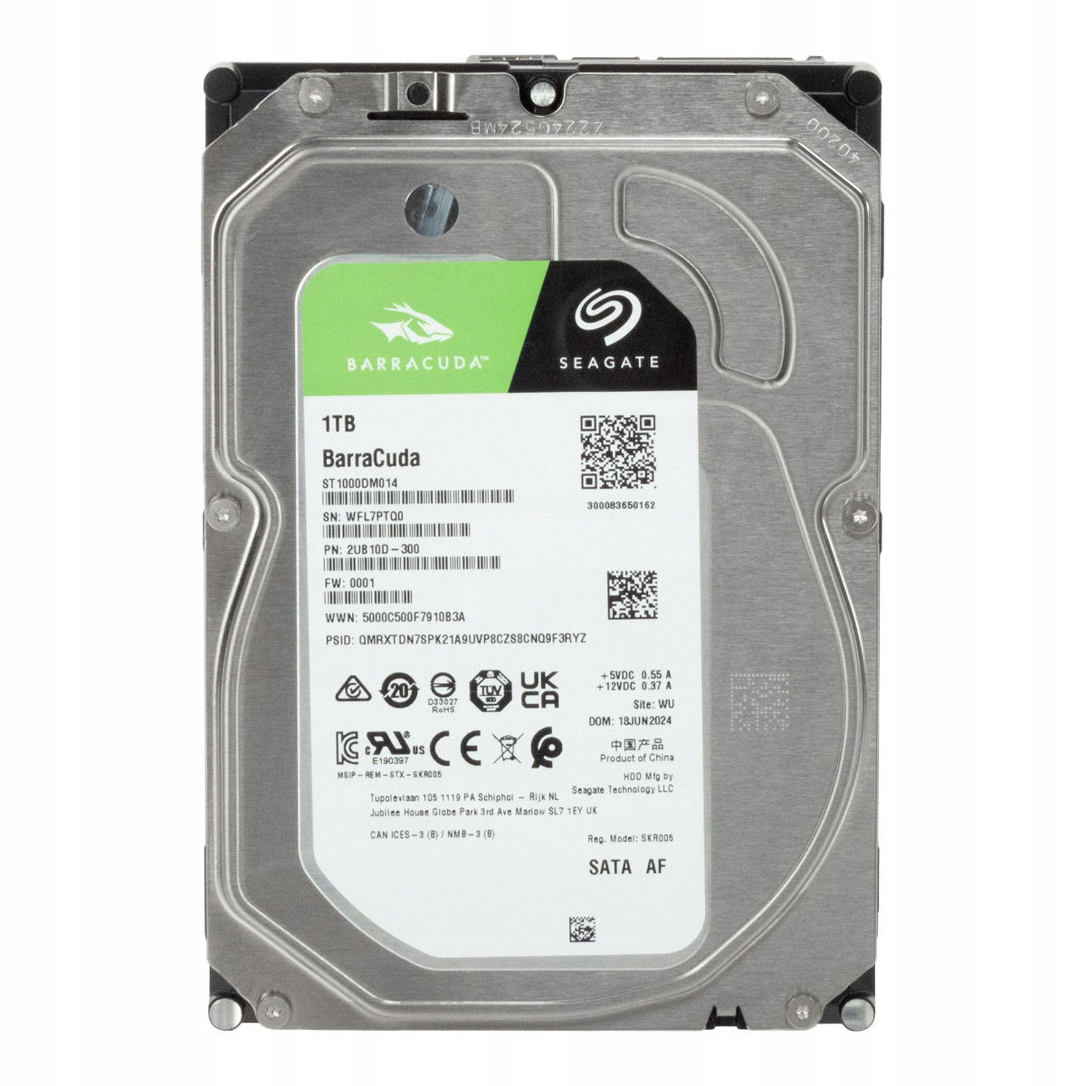 Seagate BarraCuda 1TB 7.2K 256MB Sata III 3.5'' ST1000DM014