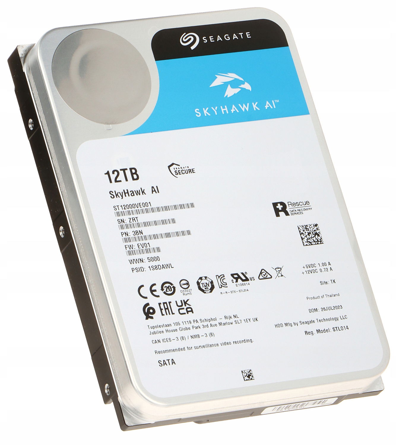 Seagate SkyHawk Ai ST12000VE001 3,5" 12TB disk