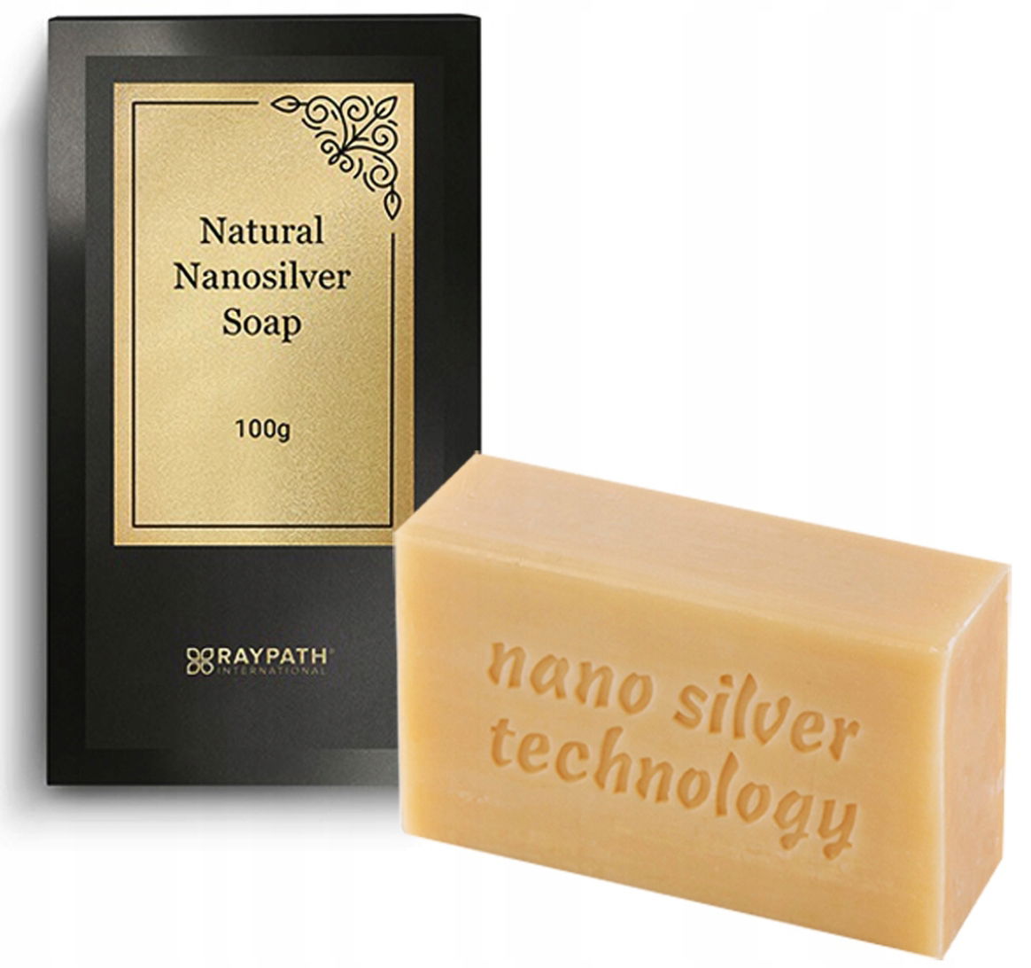 Šedé mydlo s nanostriebrom Antibakteriálne prírodné 100 g Nanosilver Raypath