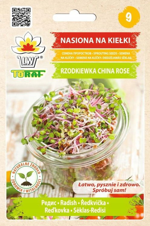 Semená na klíčky – Klíčky Reďkovka China Rose Raphanus sativus 20 g