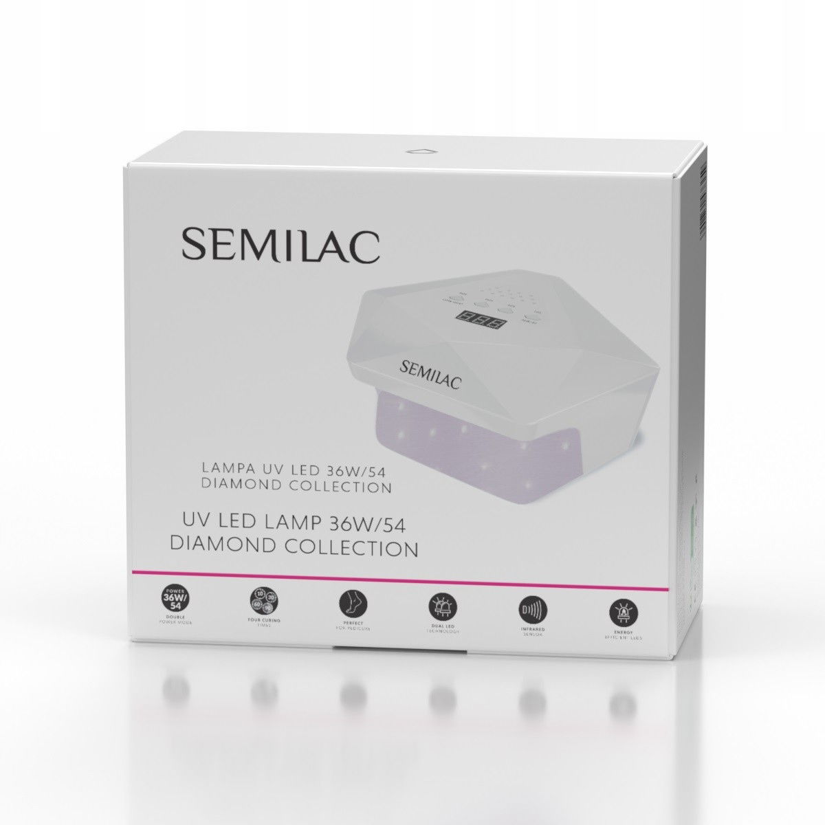 Semilac Diamond Collection Uv Led lampa na hybridné nechty 36W/54