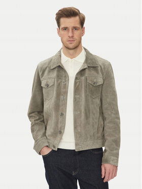 serge pariente Pánska kožená bunda Serge Pariente-jeans Jacket Suede Ant