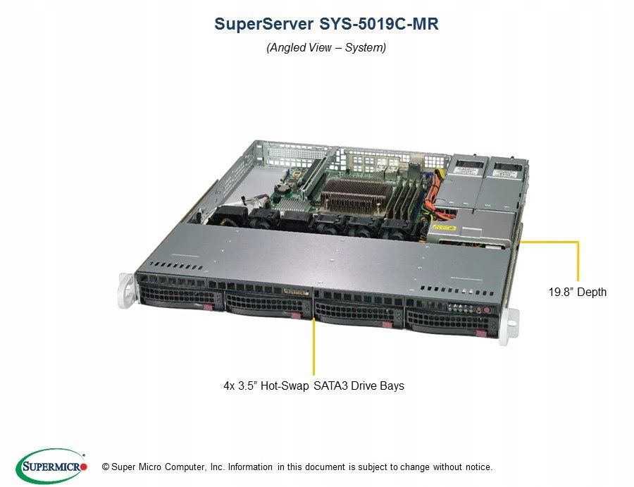 Server Supermicro SuperServer SYS-5019C-WR