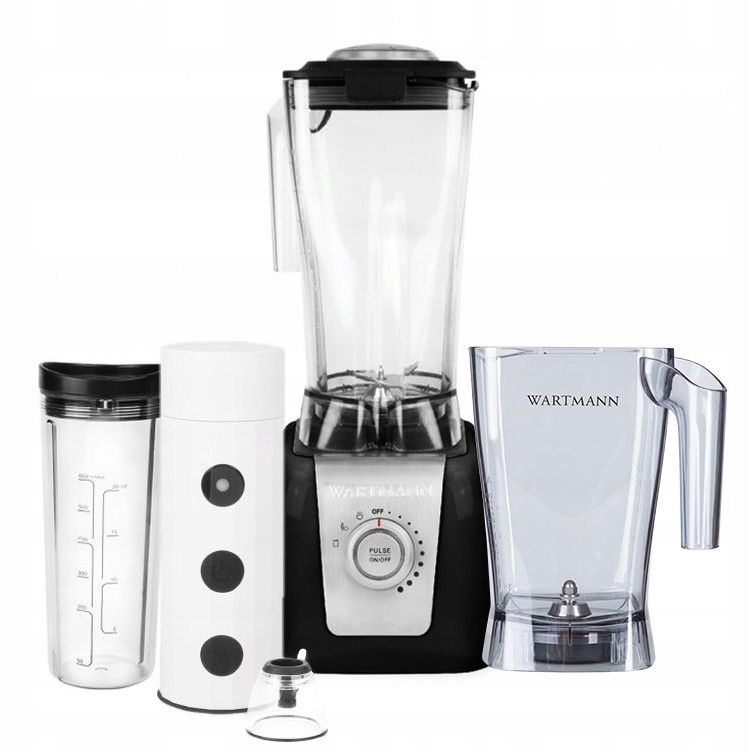 Set Blender Wartmann s pumpičkou a pohárom fľaša Zadarmo čierny mat