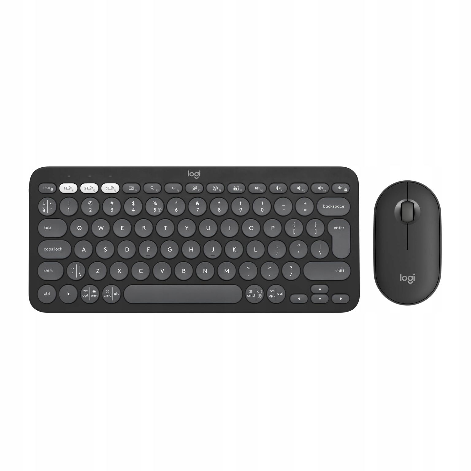Set klávesnice a myši Logitech Pebble Combo 2 čierna/sivá Qwerty Es