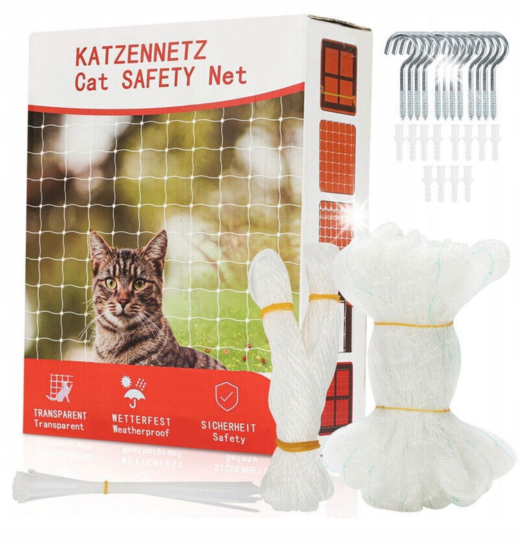 Set Sieťka Na Balkón Pre Mačku Holuby Vtáky 3x6 m, Oko 26 mm Hrubá