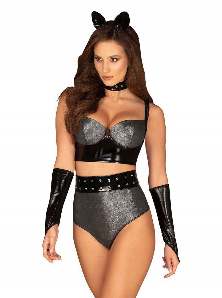 Sexy Mačací kostým Obsessive Silveria S/m